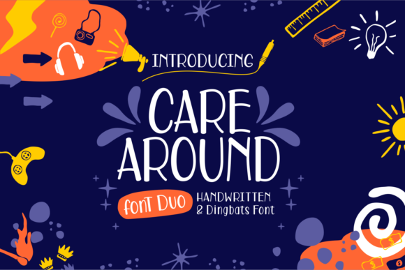 Care Around: A Playful Handwritten Font Duo
