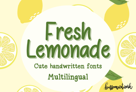 Fresh Lemonade: A Playful Handwritten Font for Creative Projects