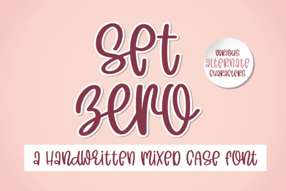 Set Zero: The Smooth Handwritten Font for Modern Design