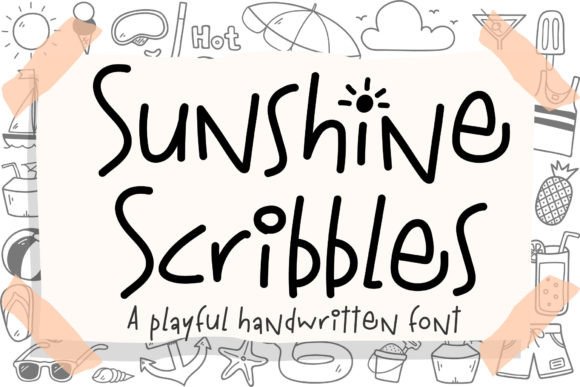Sunshine Scribbles: A Playful Font for Modern Design