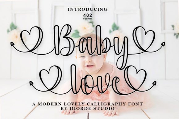 The Elegant Allure of Baby Love Outline for Designers